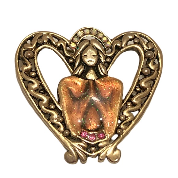 AAI Jewelry - VINTAGE Angel Over Your Heart Brooch / Pin by AAI